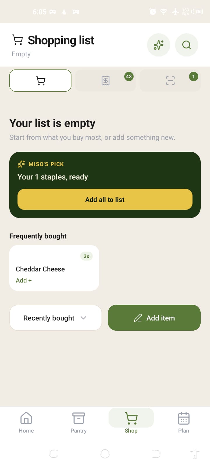 Smart Shopping List